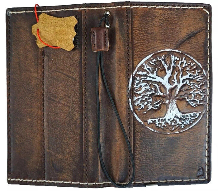 Handmade Leather Galaxy Phone Case: Wallet with Card Slots