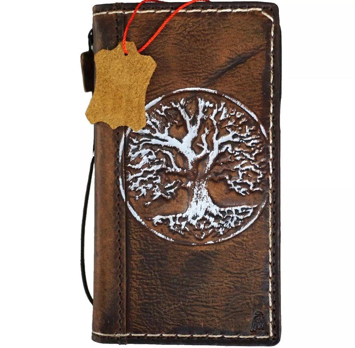 Handmade Leather Galaxy Phone Case: Wallet with Card Slots