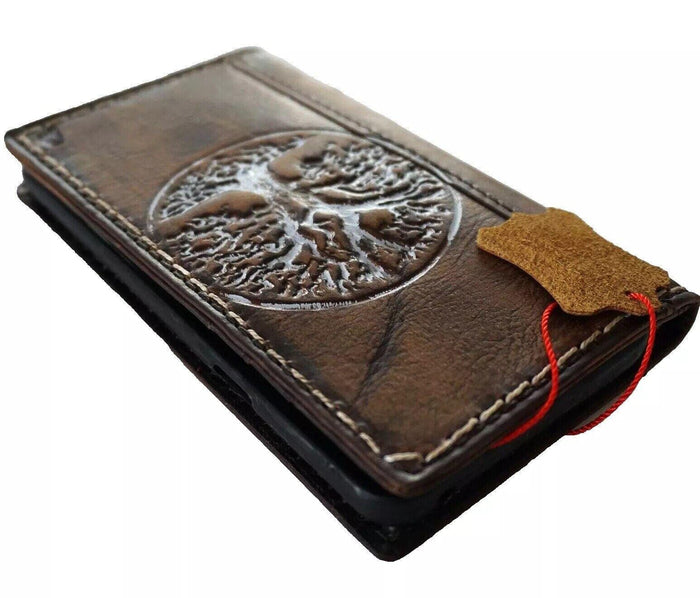 Handmade Leather Galaxy Phone Case: Wallet with Card Slots