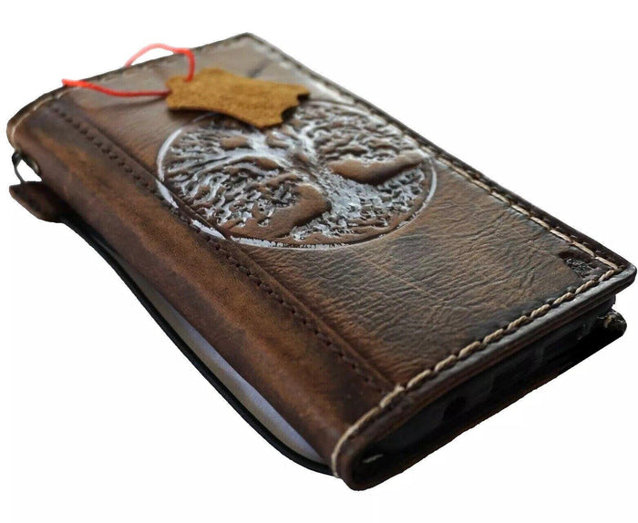 Handmade Leather Galaxy Phone Case: Wallet with Card Slots