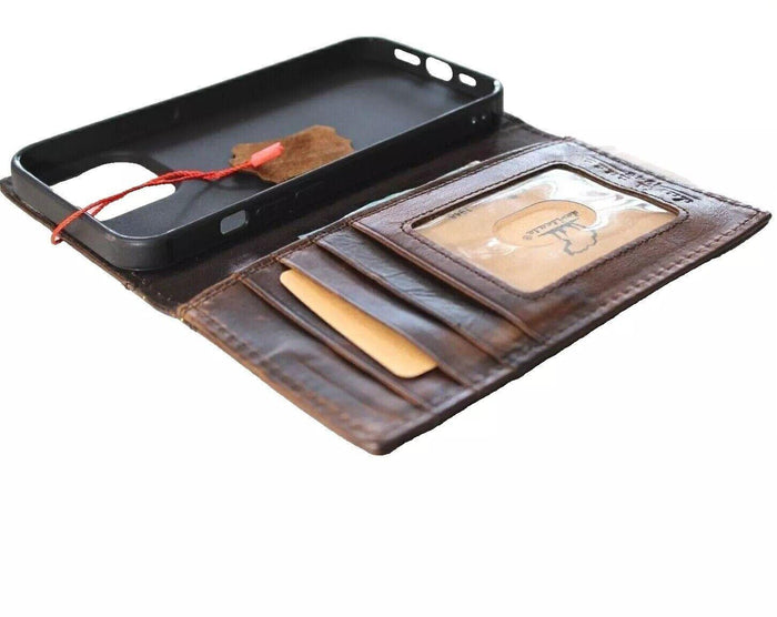 Handmade Leather Galaxy Phone Case: Wallet with Card Slots