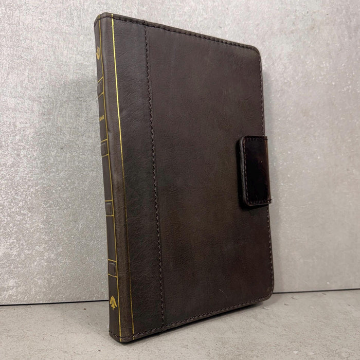 Handmade Leather iPad Cover, Book Style Case with Pen Holder