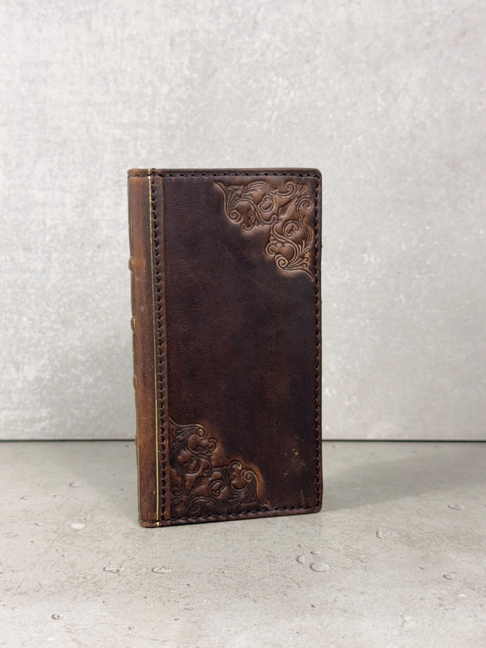 Handmade Leather Wallet: Book Style Credit Card Cover