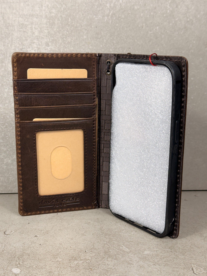 Handmade Leather Wallet: Book Style Credit Card Cover