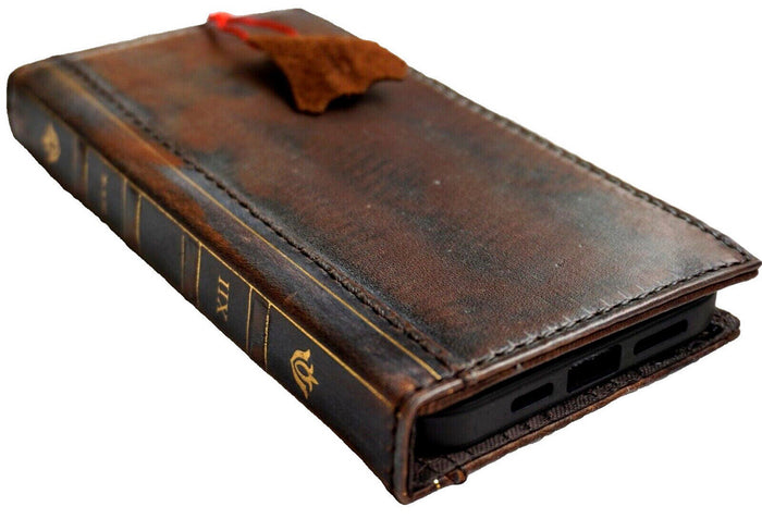 Handmade Leather Wallet Phone Case: Galaxy S25 S21 S22 S23 S24