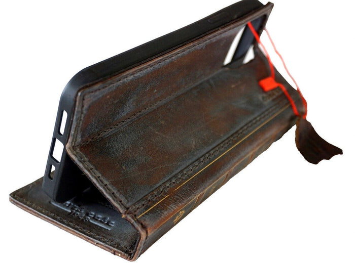 Handmade Leather Wallet Phone Case: Galaxy S25 S21 S22 S23 S24