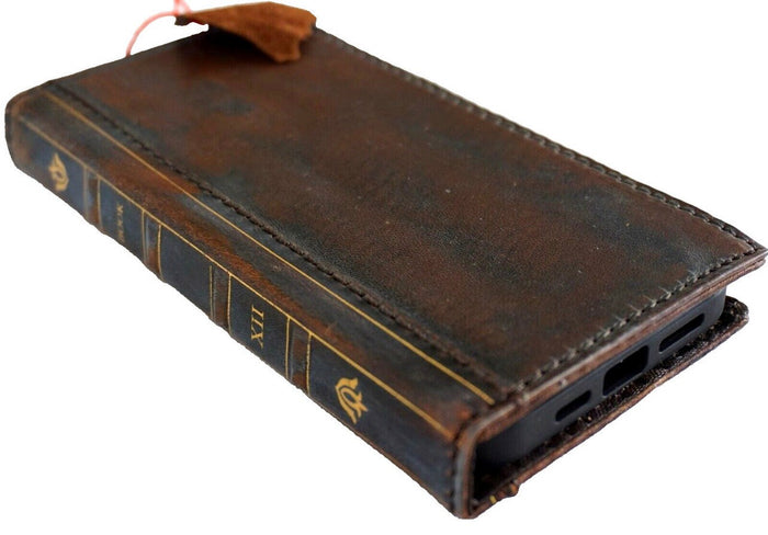Handmade Leather Wallet Phone Case: Galaxy S25 S21 S22 S23 S24