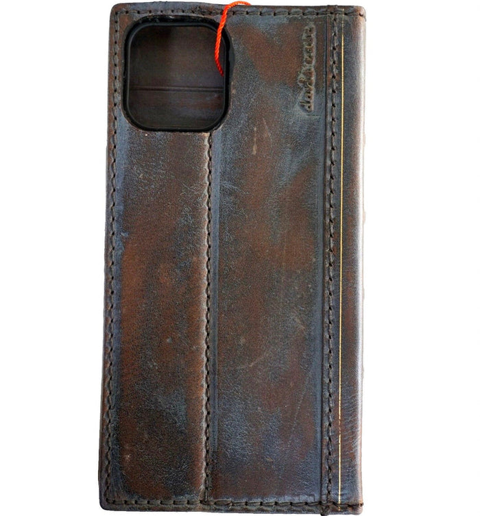 Handmade Leather Wallet Phone Case: Galaxy S25 S21 S22 S23 S24