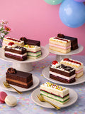 Patisserie Valerie's handmade Happy Birthday Cake Slice Box – 10 Assorted Luxury Cake Slices with Gift Box Sleeve cake delivery