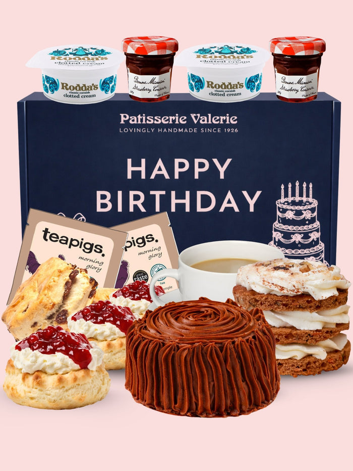 Classic Cream Tea with Happy Birthday Gift Box Sleeve - Patisserie Valerie
