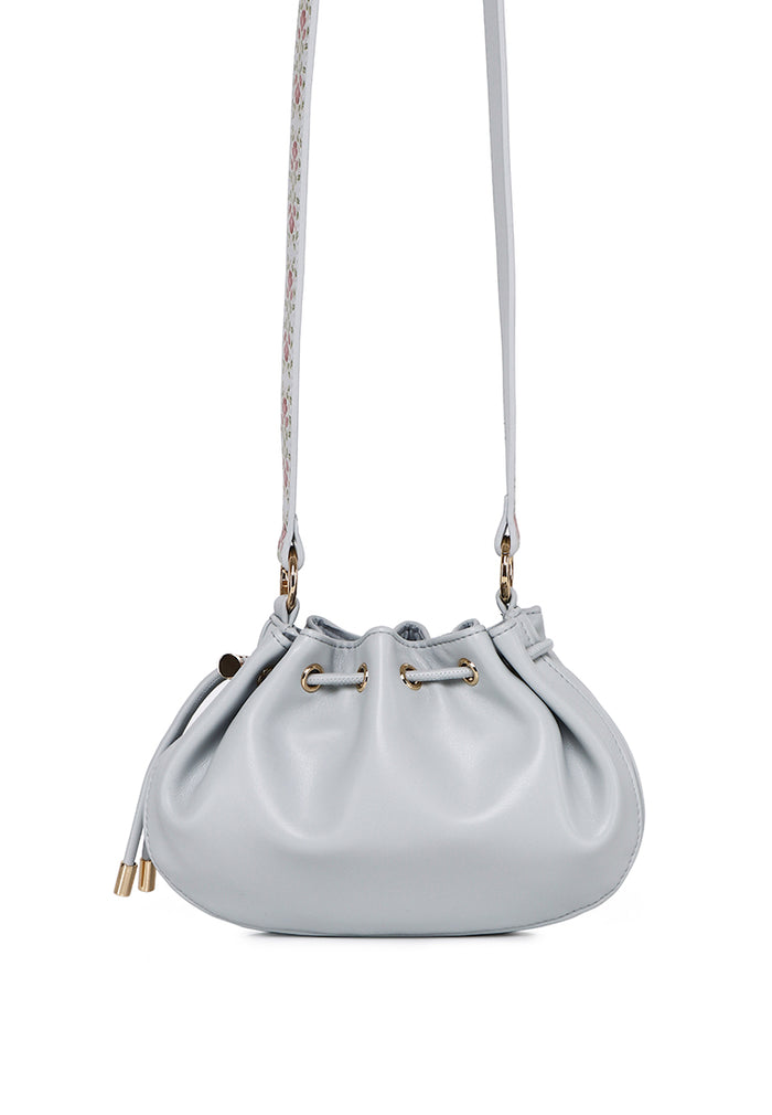 Harriet Petite Drawstring Bucket Bag (Light Blue)