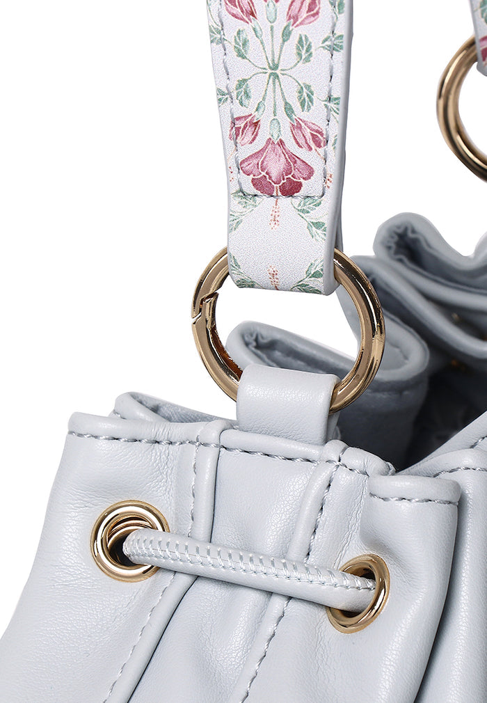 Harriet Petite Drawstring Bucket Bag (Light Blue)