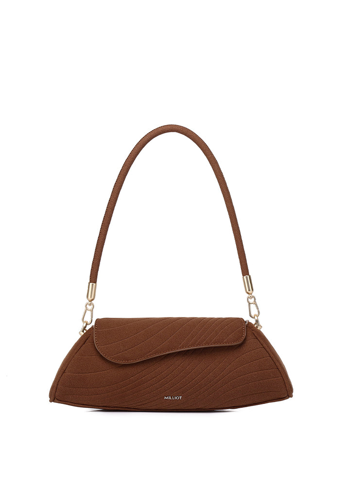 Hattie Flap Shoulder Bag (Brown)