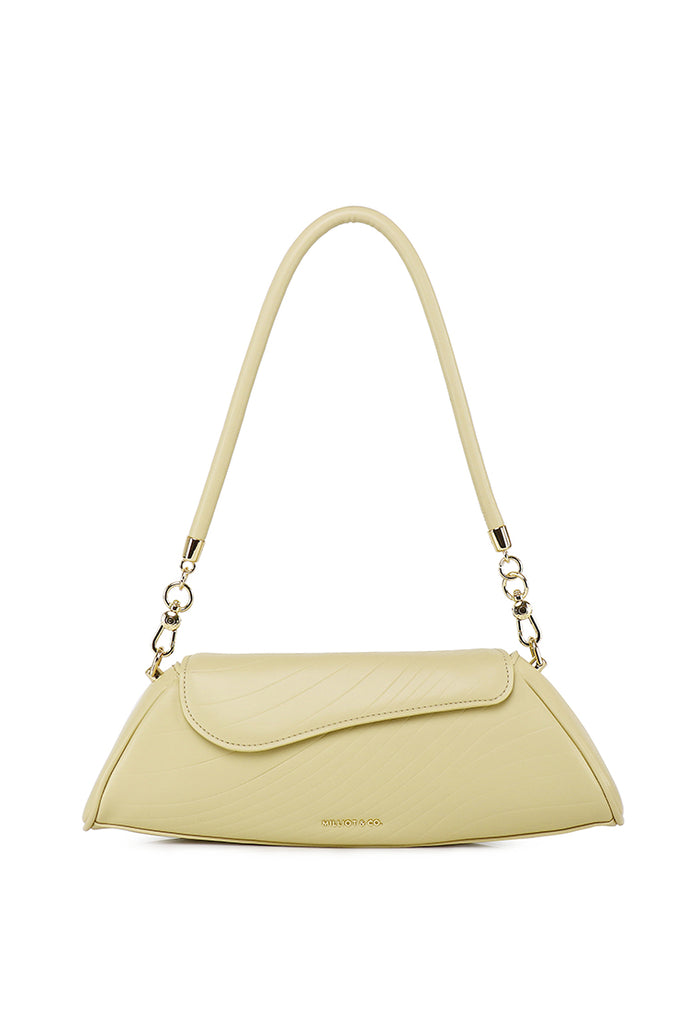 Hattie Flap Shoulder Bag (Light Yellow)