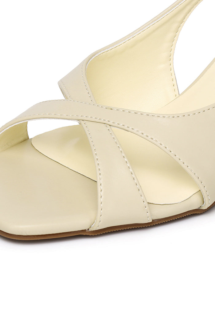 Helen Slingback Heels (Light Yellow)