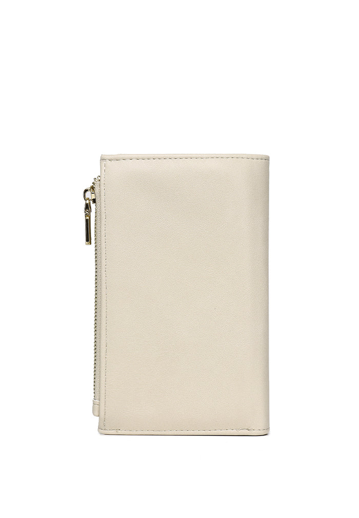 Heya Top-Zip Short Wallet (Beige)