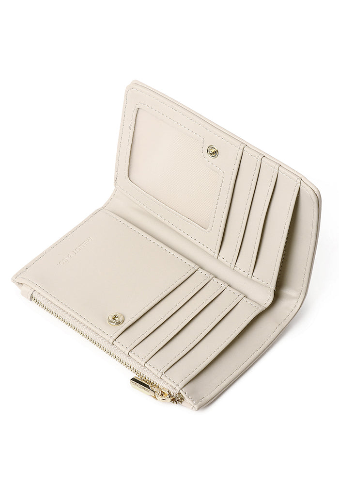 Heya Top-Zip Short Wallet (Beige)