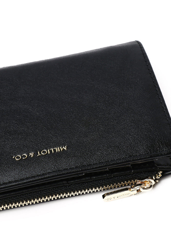 Heya Top-Zip Short Wallet (Black)