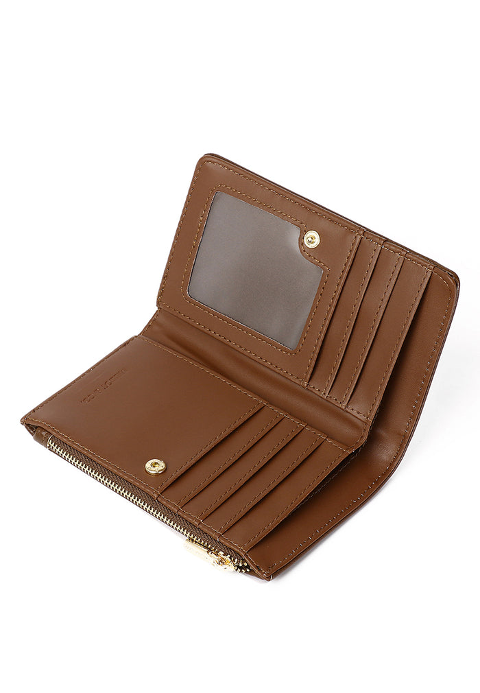Heya Top-Zip Short Wallet (Brown)