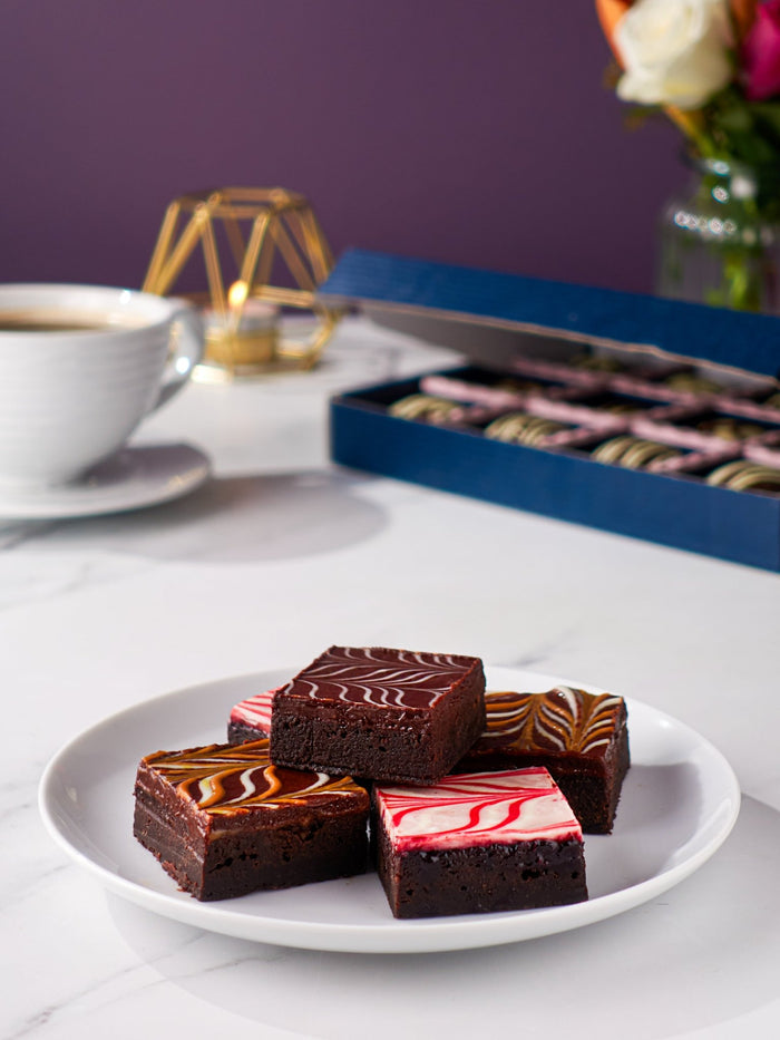 Patisserie Valerie's handmade Individual Fudge Brownies cake delivery