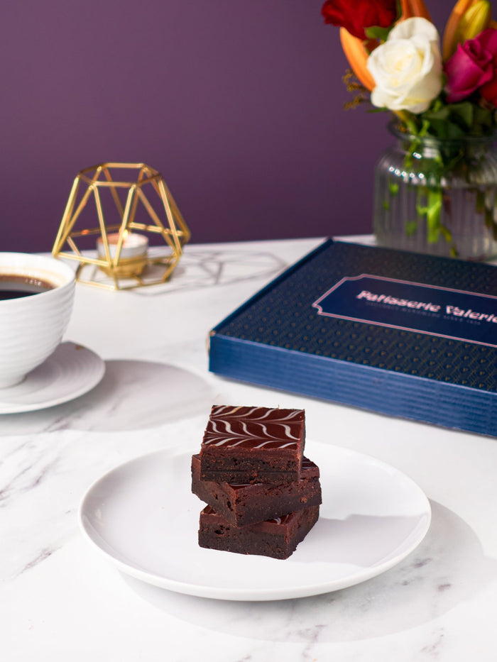Patisserie Valerie's handmade Individual Fudge Brownies cake delivery