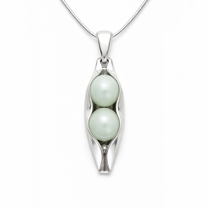 Jade Two Peas in a Pod Necklace | Personalised Gift