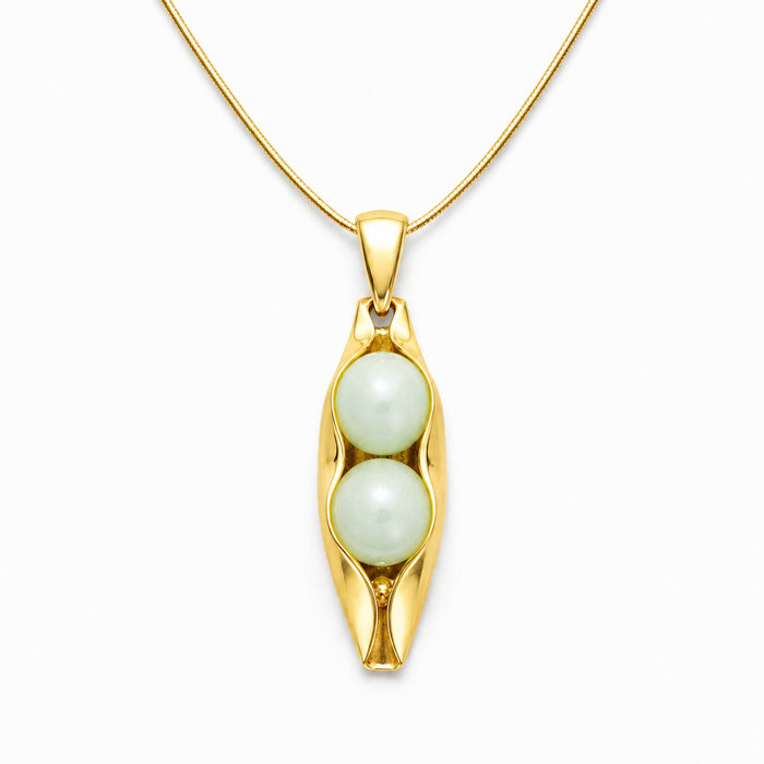 Jade Two Peas in a Pod Necklace | Personalised Gift