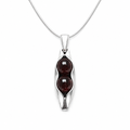 January Birthstone | Garnet | Two Peas In A Pod Necklace | Personalised Gift