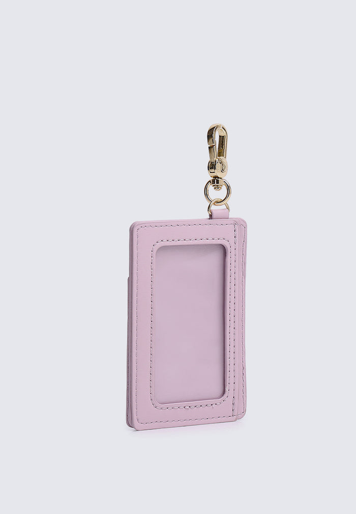 Jess-Houndstooth-Print Card Holder (Pink)