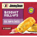 Jimmy Dean Egg Ham & Cheese Biscuit Roll Ups, 12.8 oz, 8 Ct (Frozen)