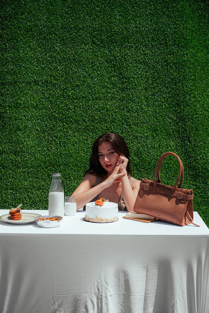 Jordyn Top Handle Bag (Brown)