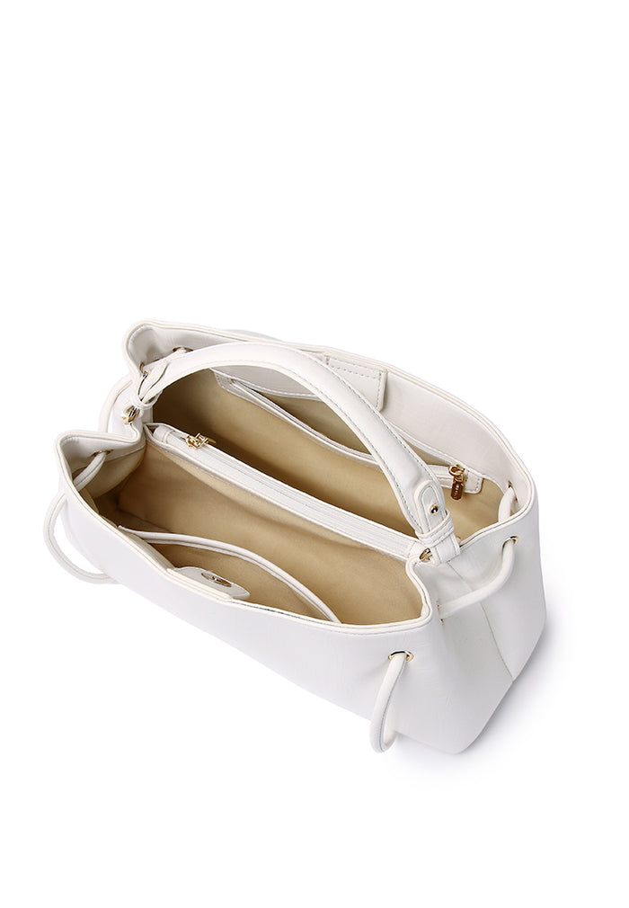 Josie Top Handle Bag with Sling (Beige)