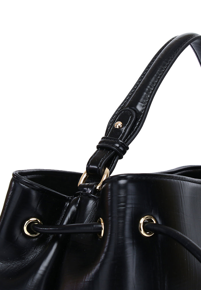 Josie Top Handle Bag with Sling (Black)