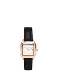 Kaytie Rose Gold Leather Analog Watches (Black)