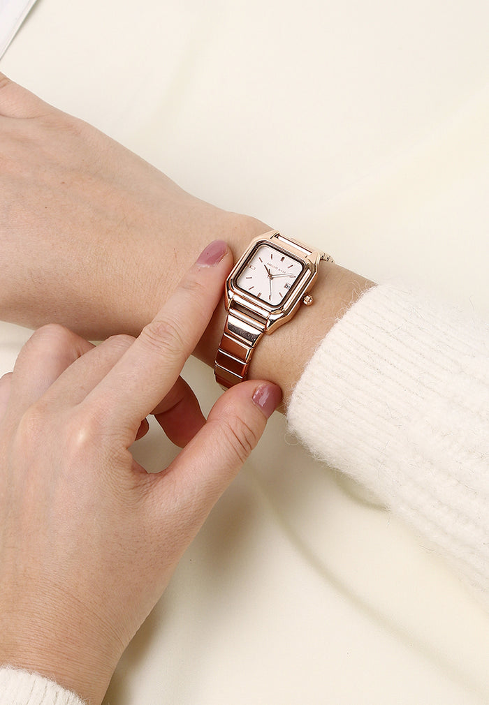Kaytie Rose Gold Stainless Steel Analog Watches (Salmon)