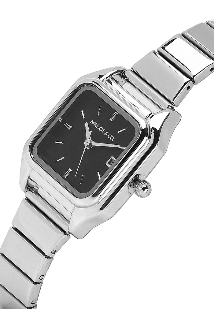 Kaytie Silver Stainless Steel Analog Watches (Silver)