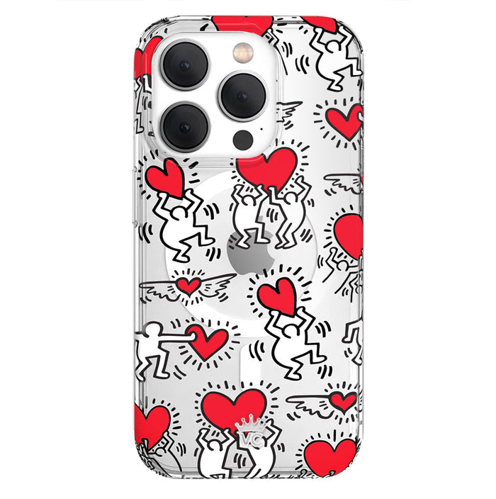 Keith Haring Heart-ist iPhone Case – Stylish Slim Phone Cover