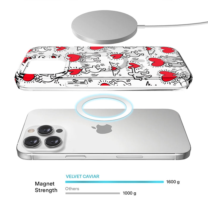 Keith Haring Heart-ist iPhone Case – Stylish Slim Phone Cover