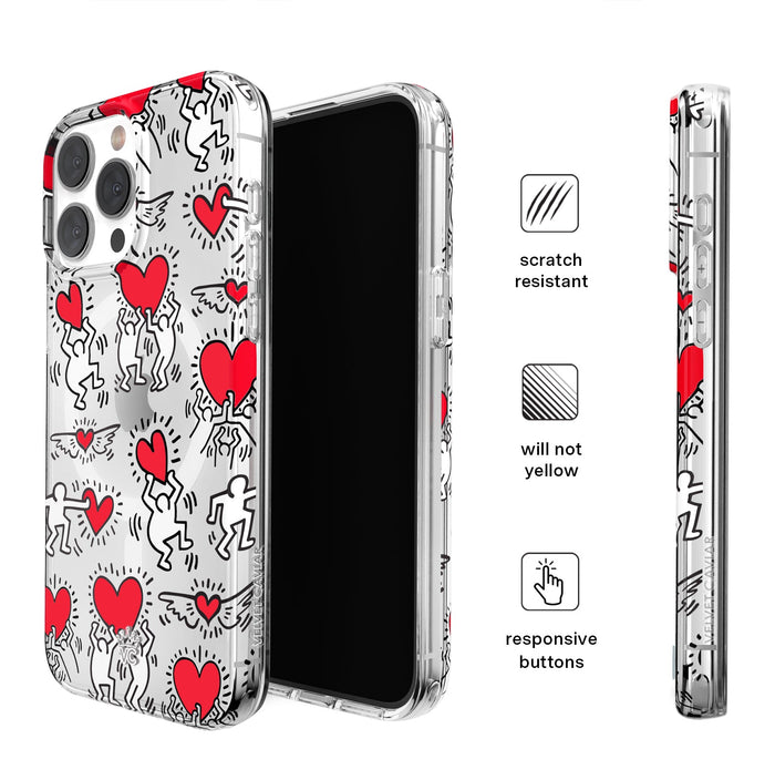 Keith Haring Heart-ist iPhone Case – Stylish Slim Phone Cover