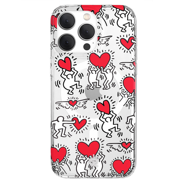Keith Haring Heart-ist iPhone Case – Stylish Slim Phone Cover