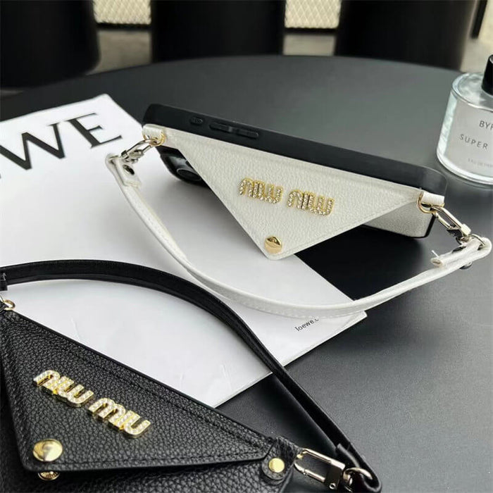Leather wrist strap Miu Miu Apple iPhone drop protection cases