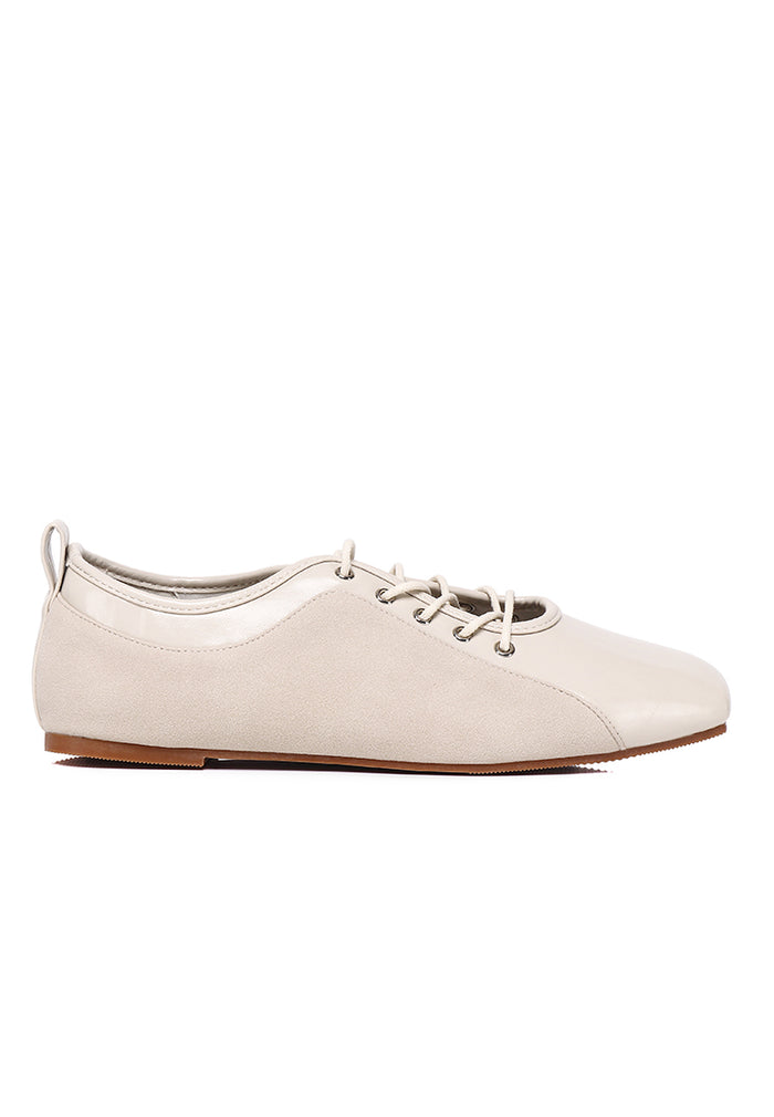 Lelli Two-Tone Ballet Sneakers (Almond)
