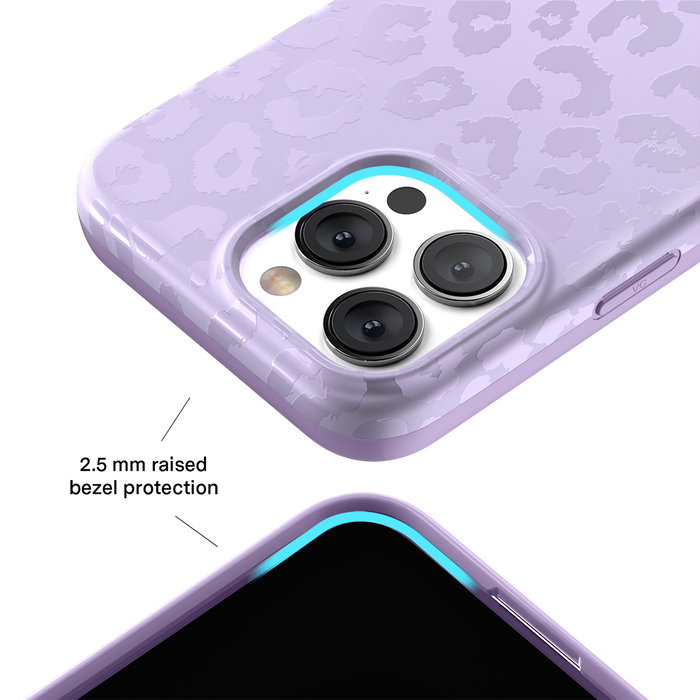 Lilac Leopard iPhone Case – Trendy Protective Phone Cover