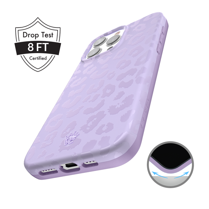 Lilac Leopard iPhone Case – Trendy Protective Phone Cover