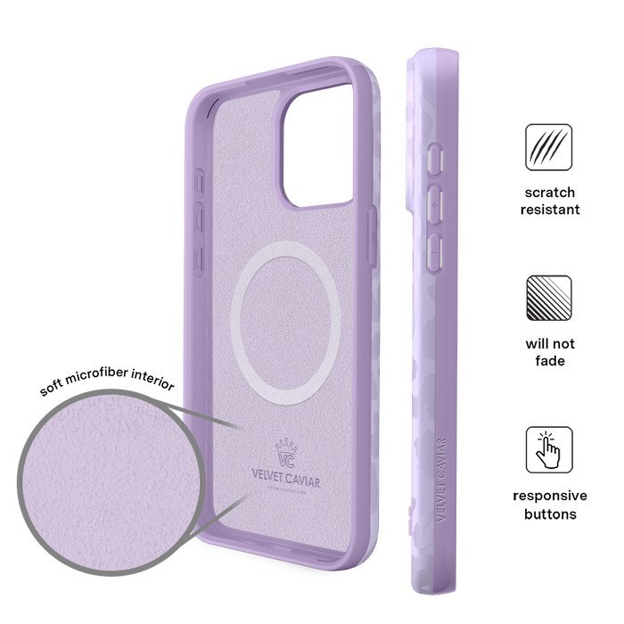 Lilac Leopard iPhone Case – Trendy Protective Phone Cover