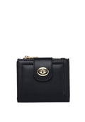 Lizzy Turn-Lock Top Zip Mini Wallet (Black)