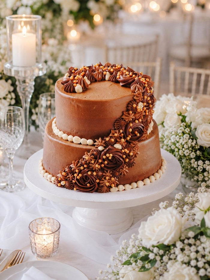 Luxurious Chocolate Wedding Cake - Patisserie Valerie