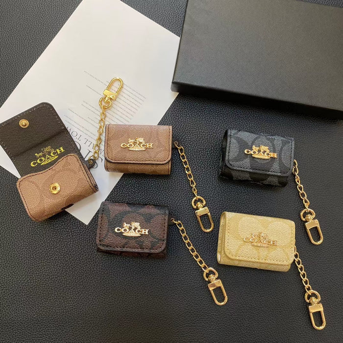Luxury AirPods Cases – Stylish Monogram with Chain