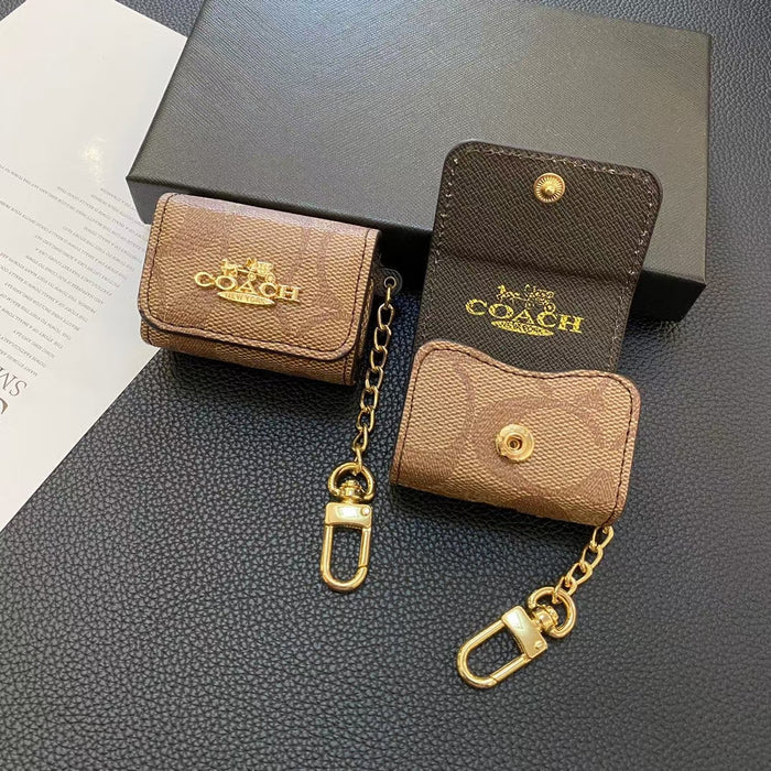 Luxury AirPods Cases – Stylish Monogram with Chain