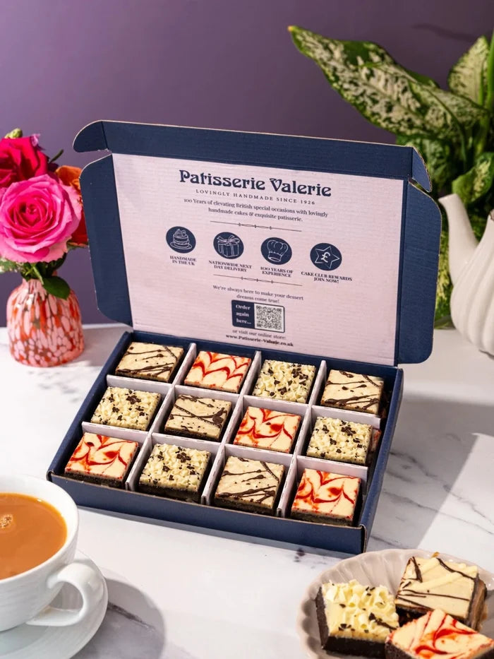 Patisserie Valerie's handmade Luxury Brownie Selection Box cake delivery